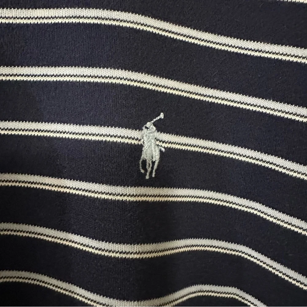 Polo Ralph Lauren Striped Blue And White Luxury Collar Polo Shirt Men’s Size XXL